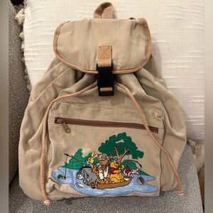 Disney Winnie the Pooh & Friends Canvas Backpack 🎣